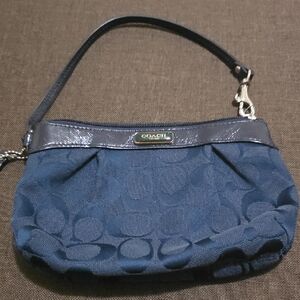 Coach Blue Patterned Wristlet